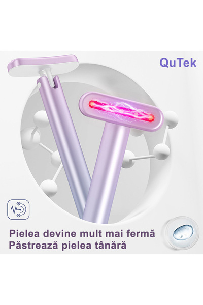QuTek Aparat pentru intretinere si ingrijire faciala 4 in 1, terapie anti imbatranire, lifting facial