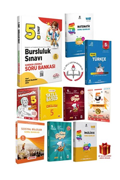 Editör Yayınevi 2025 Editör 5. Sınıf Bursluluk Sınavı Soru Bankası Fen Matema...