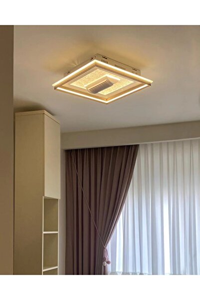 Özcan Aydınlatma Özcan Aydınlatma 1412-4 Storm 60x60cm Fanlı Armatür (Kumandalı) Beyaz