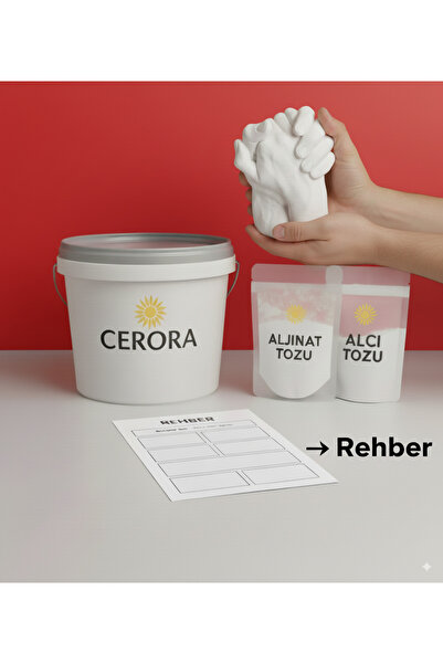 Cerora El Alçı , El Heykeli Full Set 2 Kişilik 3 Boyutlu Kalıp Aljinat Kalıp ...