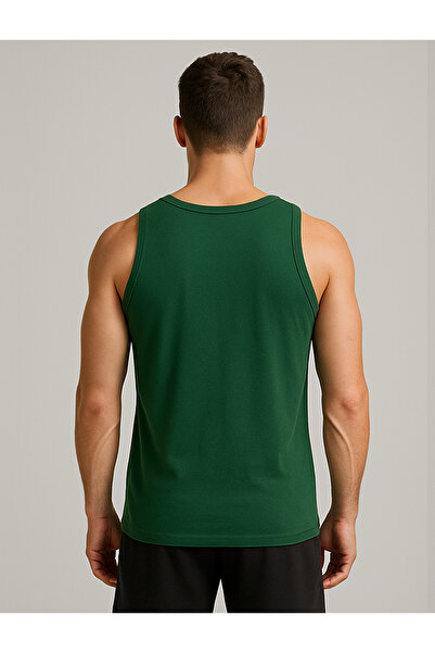 rood Men's Short Sleeve Rib Tank Top