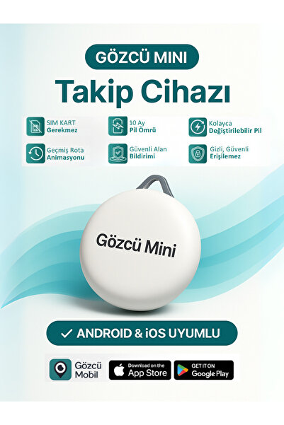 Gözcü Mobil Mini Ios Android Compatible Airtag Historical Location Gps Vehicle Engine Child Hidden Tracking Device