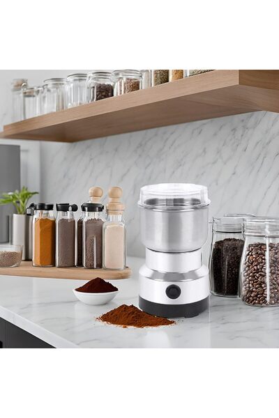 fulina Electric Mini Home Grinder - Multi-purpose grinder with stainless steel blades and one-touch operati