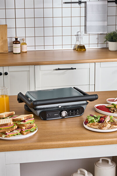 Karaca Gastro Grill Pro 2400W Izgara ve Tost Makinesi Antrasit