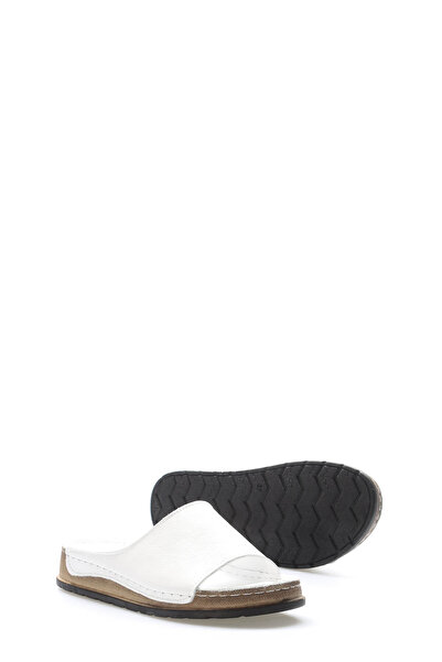 FAST STEP Genuine Leather Women's Wedge Heel Slippers 972Za309