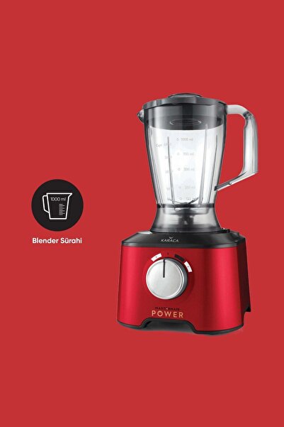 Karaca Mastermaid Power Multifunctional 10 In 1 Red Mutfak Robotu, Blender Seti 2000w