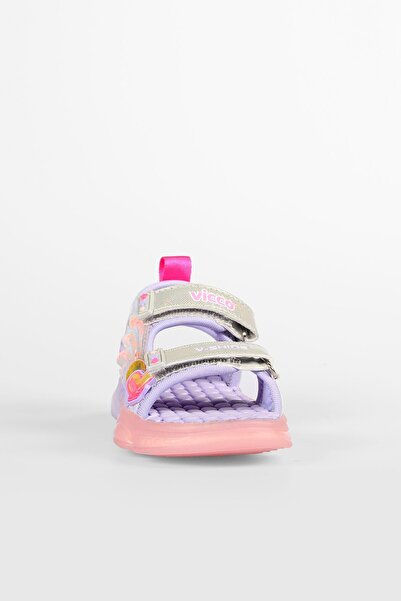 Vicco Işıklı Kız Çocuk Sandalet Pudra