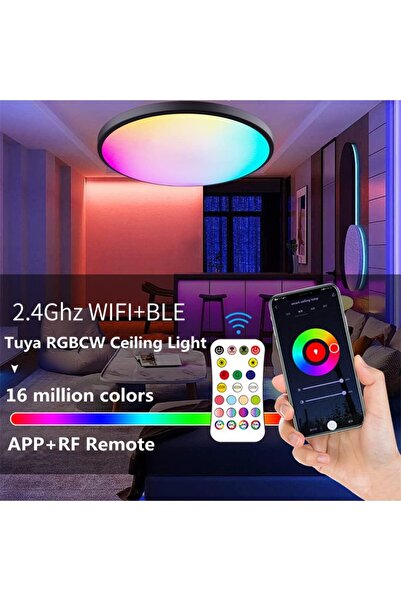 fulina Smart WiFi LED Ceiling Lights RGBCW Color Changing Ceiling Light, 24W 12Inch 2400lm Ultra-Thin Dimm