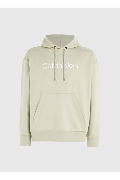 Calvin Klein Green Men's Hooded Collar Slim Fit Sweatshirt K10K111345Leb