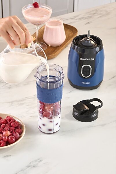 Karaca Blendfit Go Personal - Προσωπικός Μπλέντερ για Smoothies, Marine Blue