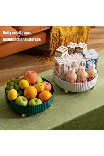 fulina Makeup and Perfume Storage Box, 360 Degree Rotating Dressing Table Storage Tray, 11 Inch (about 27.9