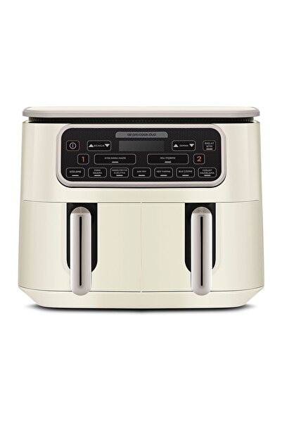 Karaca Air Pro Cook Duo Köz Xxxl 4+4 Litre Airfryer İconic Beige 8 Kişilik