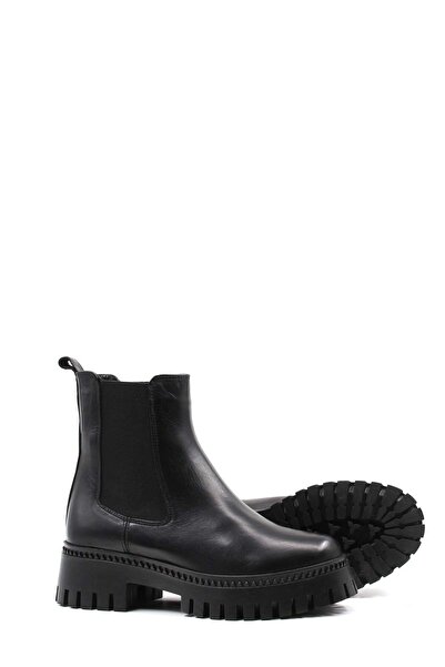 FAST STEP Hakiki Deri Kürklü Kadın Kalın Taban Bot 010KZA8473