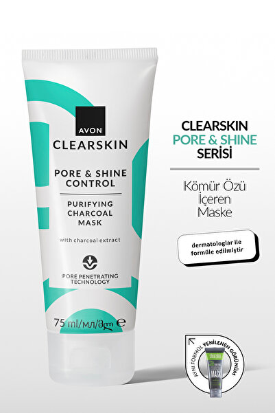 AVON Clearskin Pore Shine Kömür Maske 75 Ml.