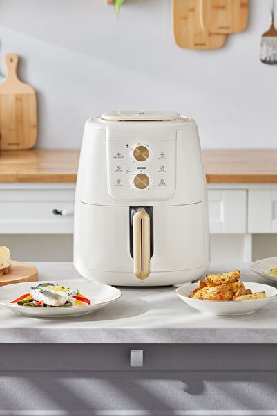 Karaca Air Pro Cook Manuel Xl Airfryer Krem Gold 4 Kişilik