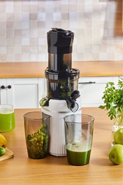 Karaca Fresh Press Slow Juicer Yavaş Sıkım Katı Meyve Sıkacağı Cream
