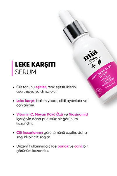 mia klinika C Vitamini Hyalüronik Asit Ve Kolajen Serum Cilt Pürüzsüzleştirici Serum 3'lü Set 30 ml