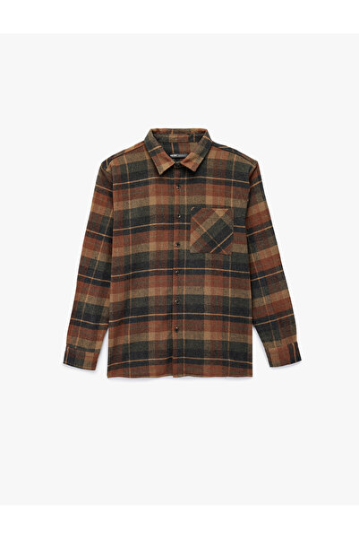 Koton Regular Fit Long Sleeve Buttoned Classic Collar Lumberjack Shirt