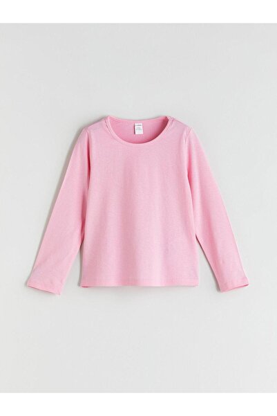 LC Waikiki Βασικό μπλουζάκι για κορίτσια με λαιμόκοψη (W4)