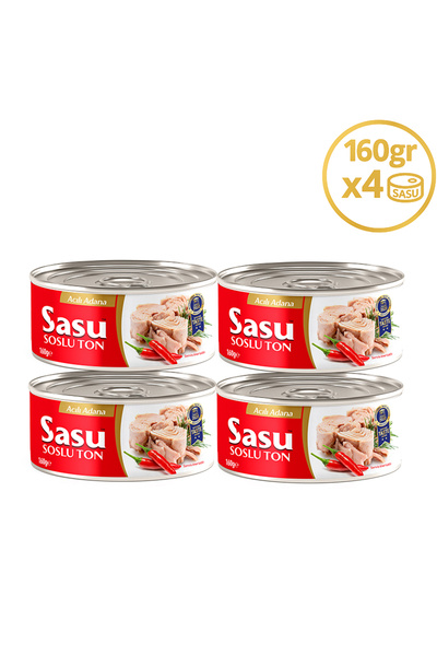 SASU SOSLUTON Acılı Ton Balığı 4x160g Bütün Dilim