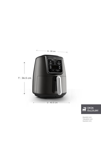 Karaca Connect Air Pro Cook XL 2 in 1 Uzaktan Erişimli Airfryer Shadow Grey