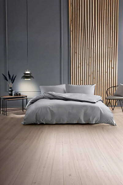 Hibboux Set cuvertură de pilota Gri deschis Haze - 100% bumbac natural, efect...