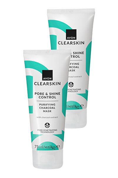 AVON Clearskin Pore Shine Kömür Maske 75 Ml. İkili Set