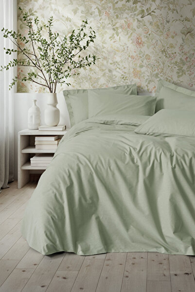 Cotton Box Plain Tek Kişilik Nevresim Takımı Plain Adaçayı