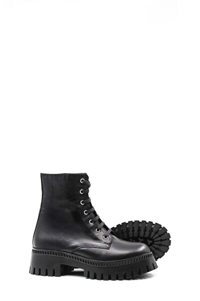 FAST STEP Hakiki Deri Kürklü Kadın Kalın Taban Bot 010KZA8370