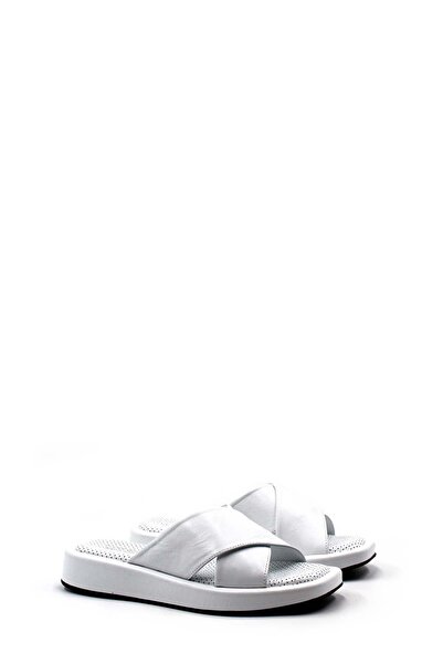 FAST STEP Γυναικείες φλατ παντόφλες από γνήσιο δέρμα 710ZA700