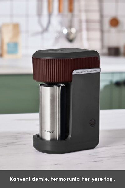Karaca Mono Black Filtre Kahve Makinesi Walnut Brown