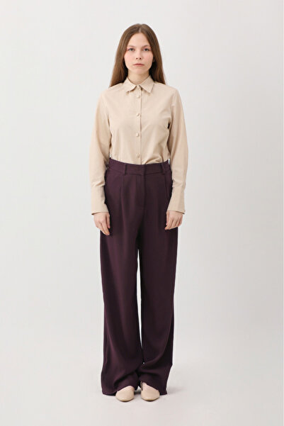 ZÜLAYS Tek Pileli Pantolon Mürdüm