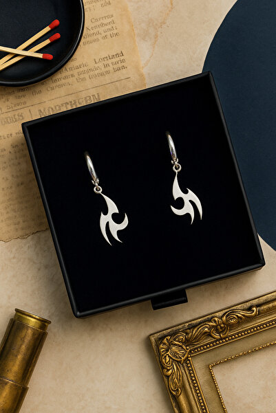 sevy jewelry Tribal Model Gümüş Küpe, Tribal Model Silver Earrings