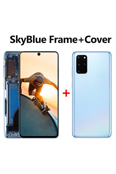 Choice طقم إطار OLED أزرق 6.7 بوصة AMOLED لهاتف S20 Plus LCD G985 G985F G985F...