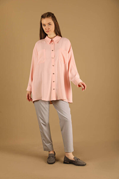 ZÜLAYS Oversize Gömlek Yavru Ağzı