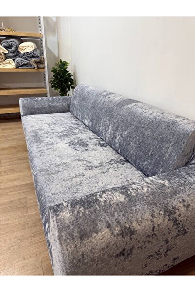 riselerhome Yumuşacık Yıkanabilir Tüy Leke Tutmayan 3 Kişilik Lastikli Kadife Koltuk Örtüsü Koltuk Kılıfı tekli