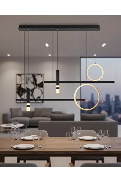 Özcan Aydınlatma Özcan Aydınlatma 3135 Ronda Sarkıt Avize Siyah