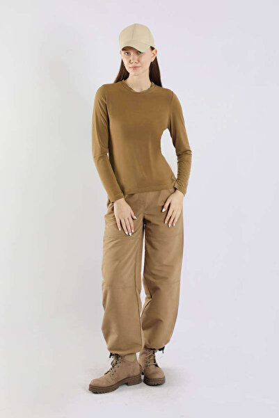 ZÜLAYS Bisiklet Yaka Body Camel