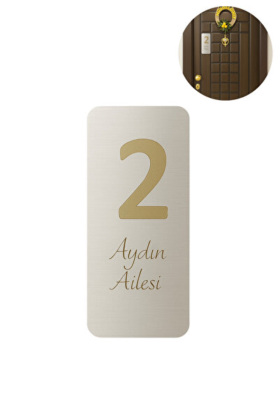 Happynesso Kişiye Özel Lazer Kazımalı Pleksi Kapı Tabelası - Ev & Apartman Girişi için Uygun