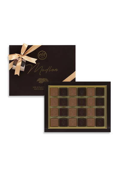 Elit Çikolata Madlen Çikolata Kahverengi Hediye Kutu 375g Glutensiz