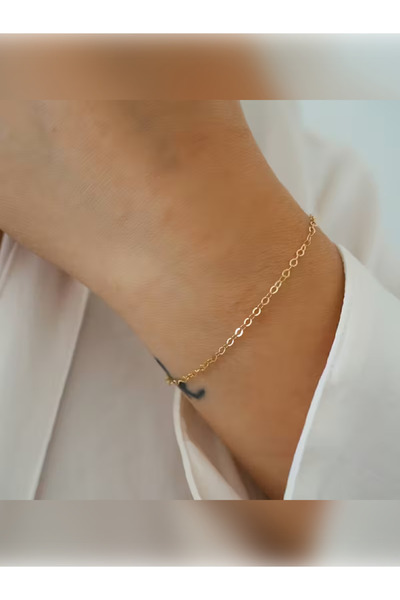 PURE BERRY سوار ستانلس ستيل رفيع وأنيق بلون ذهبي للجنسين من إس إف