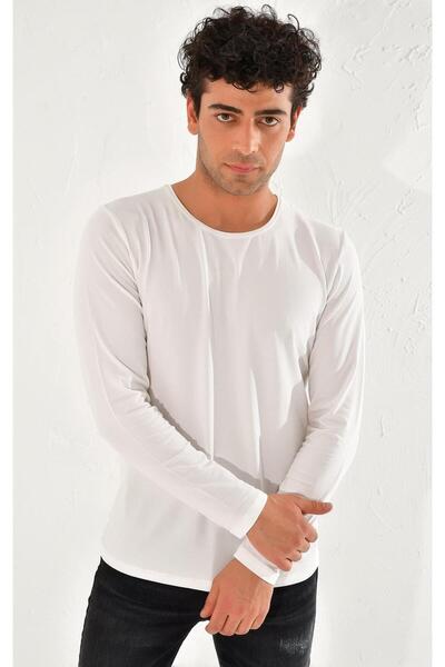 Efor TS 754 Slim Fit Ekru Spor T-Shirt