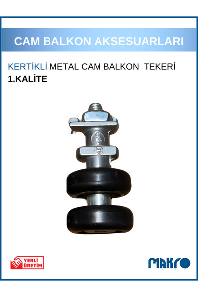 GLASSMAKRO 1. Kalite Kertikli-Kilitli Metal Cam Balkon Tekeri