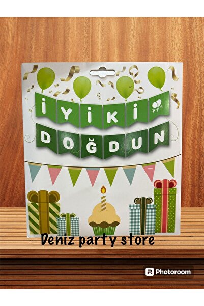 Deniz Party Store Πράσινο Δίχρωμο Λευκό Εκτυπωμένο Σαλαφιά Σαλαφιά