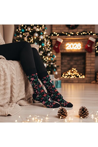 Çorap Kurdu Новогодишни коледни шарки - Комплект от 5 чорапа в кутия