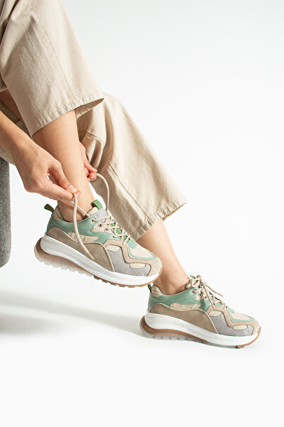 TexFoot Nox Yüksek Taban Rahat Memory Foam Ortopedik İç Tabanlı Kadın Sneaker Spor Ayakkabı