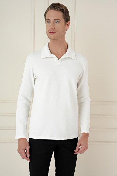 Efor TS 890 Slim Fit Ekru Spor T-Shirt