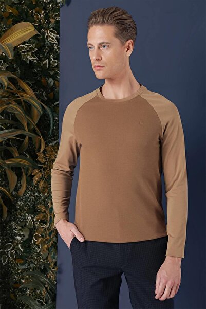 Efor TS 872 Slim Fit Cappucino Spor T-Shirt