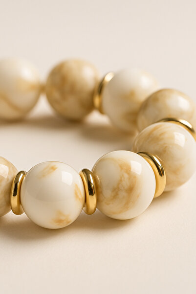 GIHANDMADE إكسسوار مجوهرات أنيق ورائع من الراتنج بتفاصيل حجرية ملونة للنساء