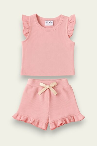 My Kids Wear Set pantaloni scurți pentru fete cu volane